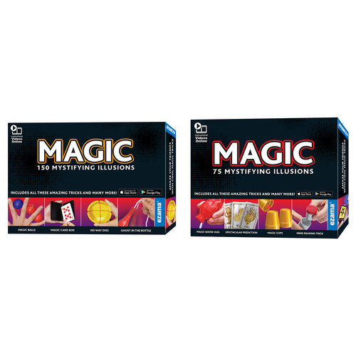 Ezama Magic 75 And 150 Mystifying Illusions Magician Tricks Play Set 6y+