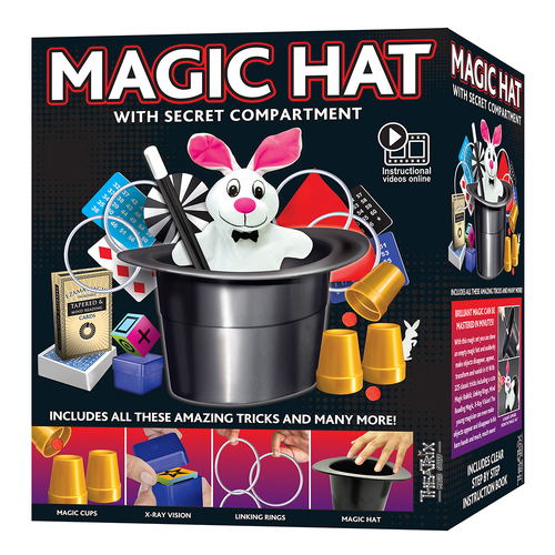 Ezama Magic Hat w/ Secret Compartment 225 Tricks Set Kids 7y+