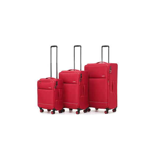 3pc Tosca So-Lite Suitcase Trolley Luggage Set - Red