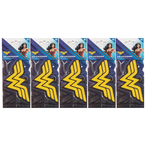 5PK The Stubby Club Wonder Woman Logo Perfume Scent Car Air Freshener