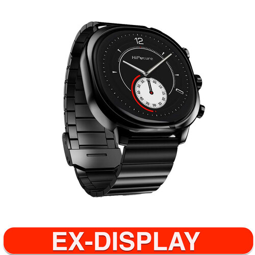 HiFuture AIX Amoled Stainless Steel Smart Watch - Caviar Black 