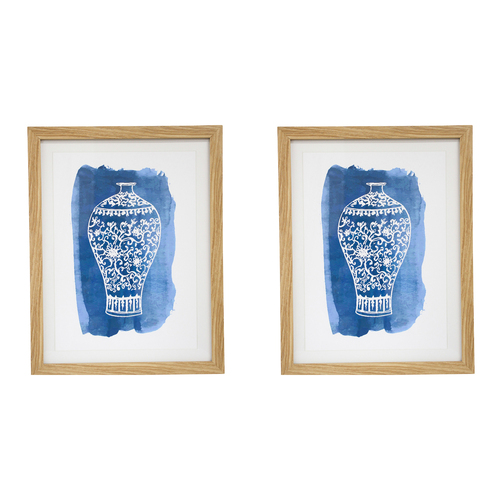 2PK LVD Framed Print Chinoiserie 1 Home Decor 35x45cm