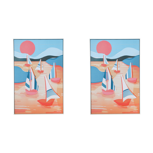 2PK LVD Framed Canvas Island Hopping Home Decor 40x60cm