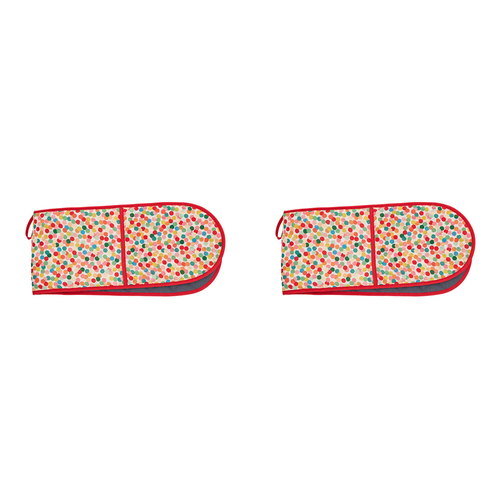 2PK Annabel Trends Linen Double Oven Mitt 82x18cm - Confetti