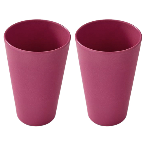 2PK Eco Soulife All Natural Outdoors Camping 400ml Cup Pink