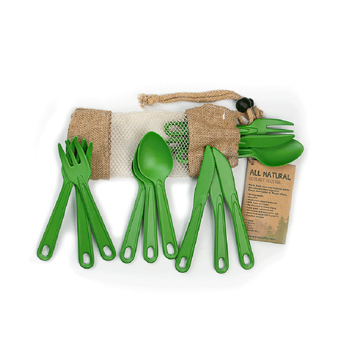 12pc Eco Soulife All Natural Cutlery Cluster Green