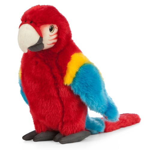 Living Nature 27cm Red Macaw Animal Plush Kids Toy 0+