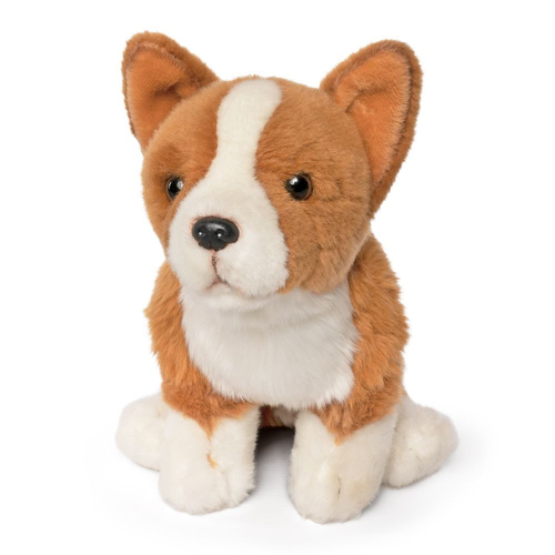 Living Nature 30cm Sitting Corgi Kids Soft Toy Brown 0+