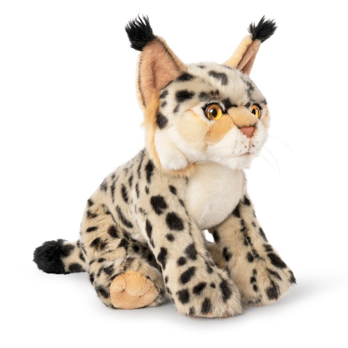 Living Nature 30cm Lynx Stuffed Animal Plush Kids Toy Brown