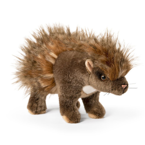 Living Nature 27cm Porcupine Stuffed Animal Plush Kids Toy Brown