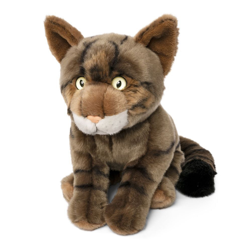 Living Nature 29cm Scottish Wildcat Stuffed Animal Plush Kids Toy Brown