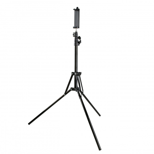 Laser Retractable Tripod w/ Phone/Tablet Holder Black Adjustable 40-180cm