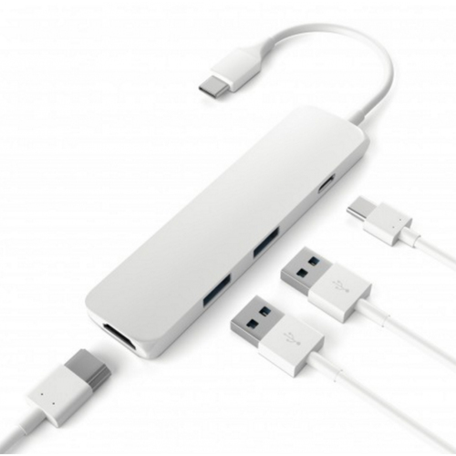 Connect Cable 4-Port Male USB-C to HDMI/USB 3.0 Hub For Laptop - White