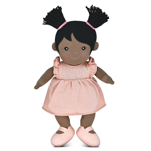 Apple Park Organic Cotton 32cm Doll Mia In Dusty Rose Baby/Infant Toy 0m+