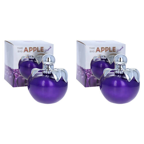 2PK The Big Apple Purple Apple EDP Eau De Parfum Spray For Women 100ml