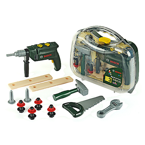 Bosch Toy Tool Case w/ Hammer Drill Toy Kids Pretend Play Set 3y+