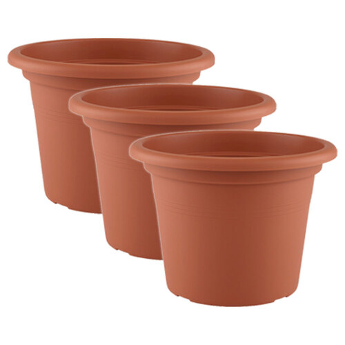 3PK Artevasi Cilindro Indoor/Outdoor Garden Pot 30x21.5cm Terracotta