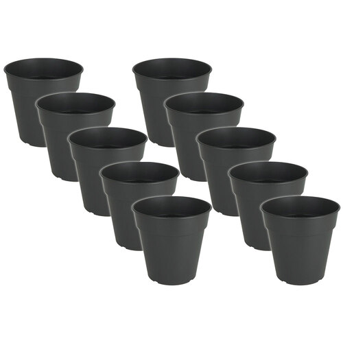 10PK Artevasi Madagascar Indoor/Outdoor Garden Pot 7.5x7.3cm Anthracite