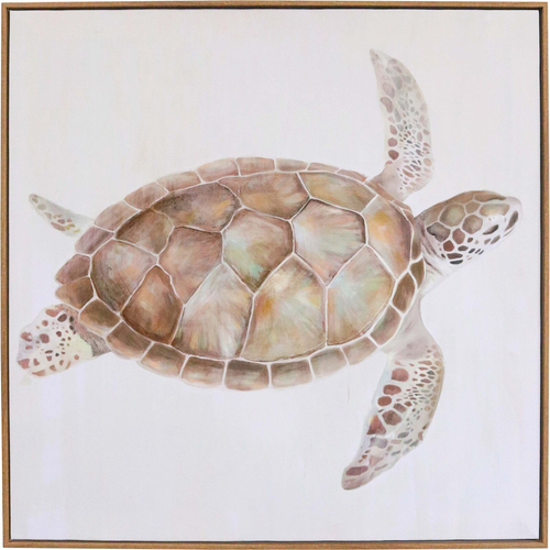 LVD Framed Canvas Turtle Wall Hanging Decor Display 50cm Square