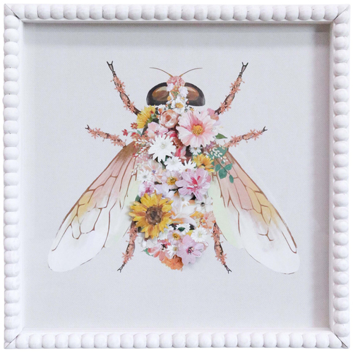 LVD Framed Print Home/Room Decor 30x30cm - Floral Bee