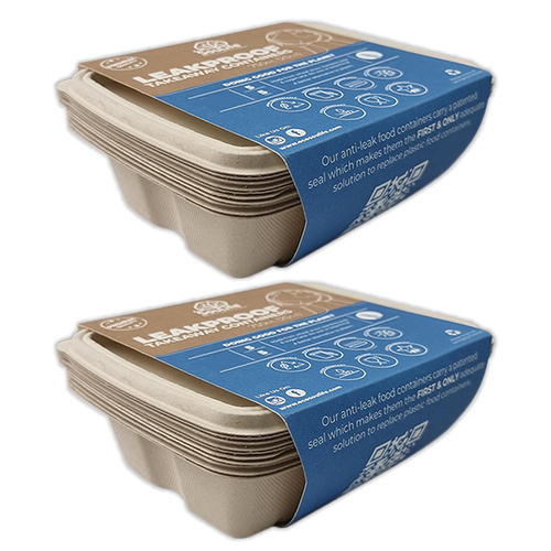 2x 50pc EcoSouLife Harvest Leakproof Rectangular Containers 750ml