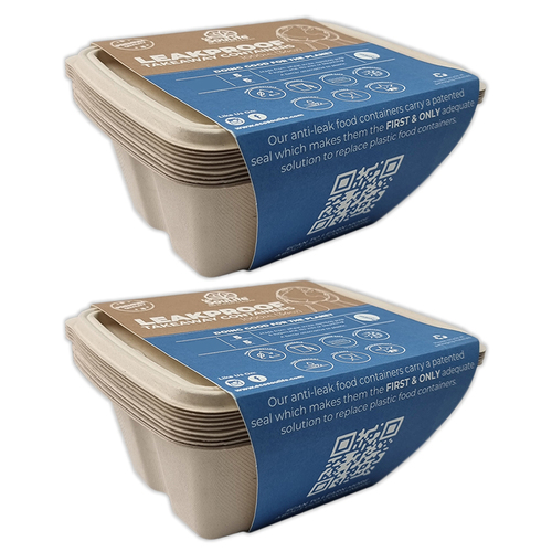 2x 50pc EcoSouLife Harvest Leakproof Rectangular Containers 1000ml