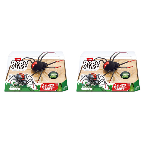 2PK ZURU Robo Alive Robotic Crawling Spider Kids Toy 3y+