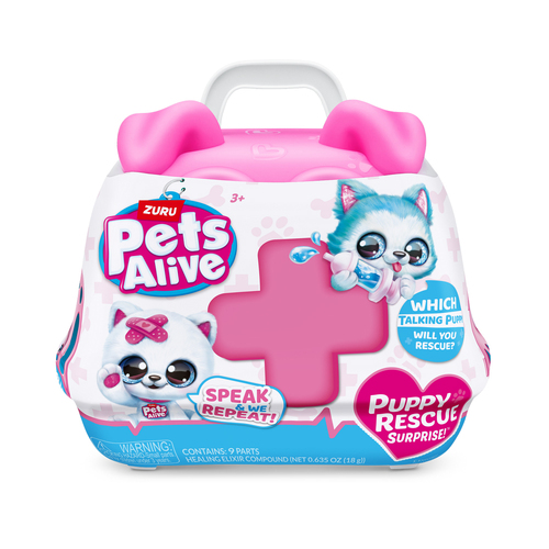 Zuru Pet's Alive Puppy Rescue Surprise Kids Toy Assorted 3+