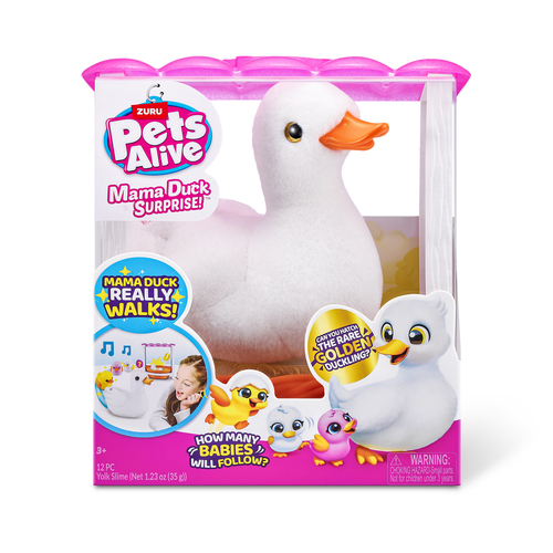 Zuru Pet's Alive Mama Duck & Babies Kids Toy Assorted 3+