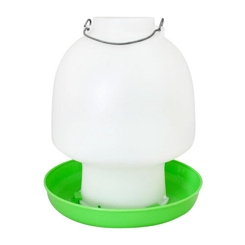 2pc Show Master Green & White Ball Type Poultry/Bird Drinker 113 6.5L