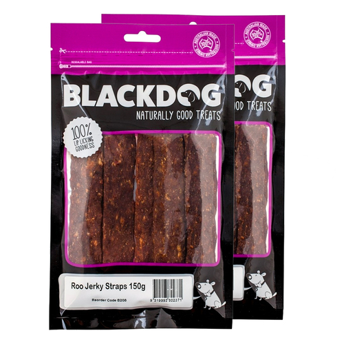 2PK Blackdog 150g Roo Jerky Straps