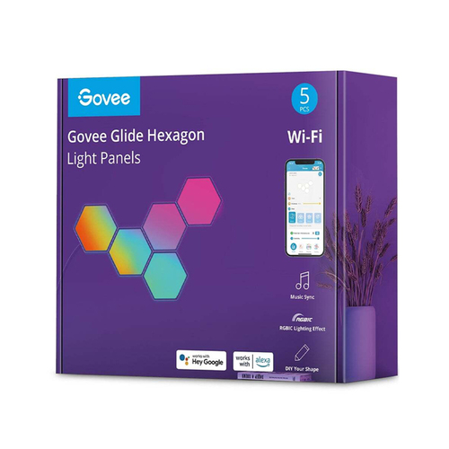 5pc Govee RGBIC Hexagon Glide Smart Light Panels Set