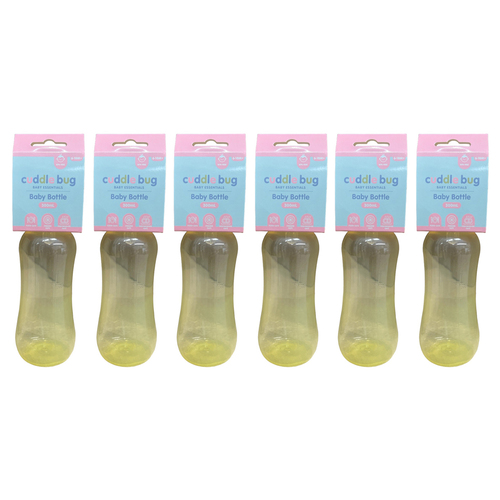 6PK Cuddle Bug Baby Bottle 300ml Bubble Design 3 A/C Kw8002 Assorted 