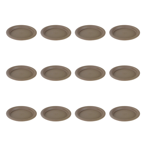 12PK Homeleisure Balconia Round Saucer For 25cm Pot Taupe Garden 