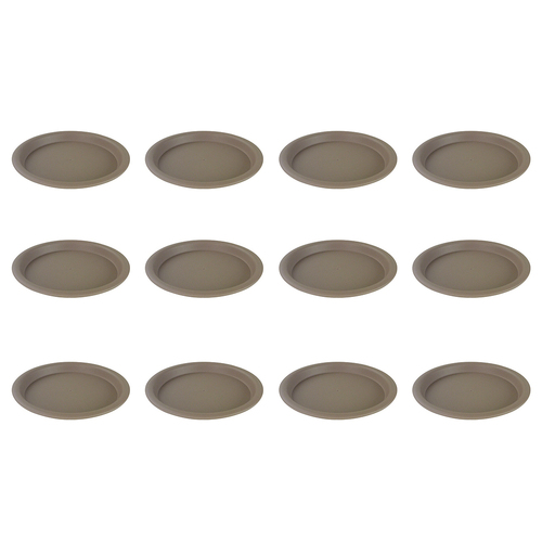 12PK Homeleisure Balconia Round Saucer For 35cm Pot Taupe Garden 