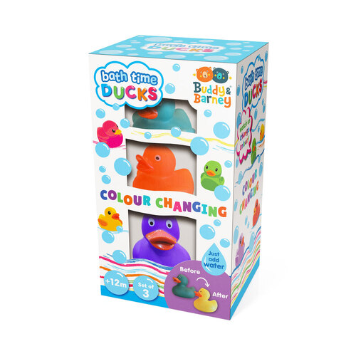 Buddy & Barney Colour Changing Bath Time Ducks Set 1+