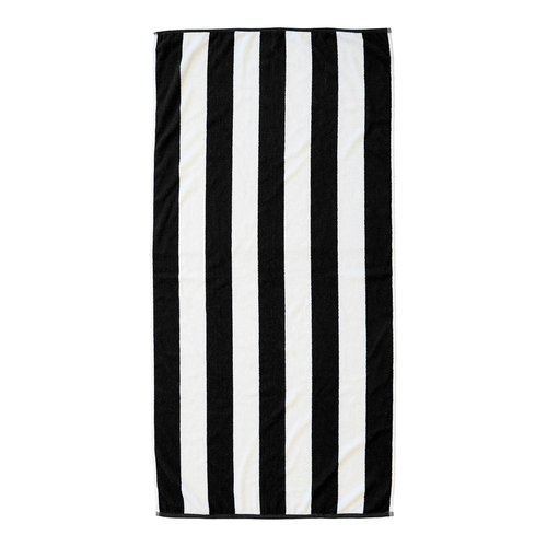 Bambury Cotton Ecobeach Towel Soft 75x150cm - Black