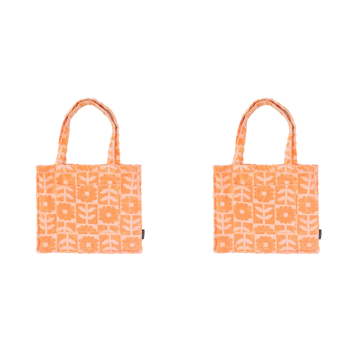 2PK Bambury HiLo Tote Bag Bloom Carry All Handbag 48x38cm - Peach