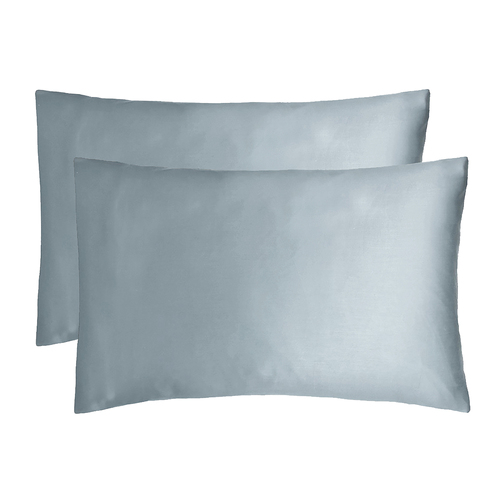 Bambury Home Living Decor Bamboo Satin Pillowcases Slate Blue 48 x 73cm