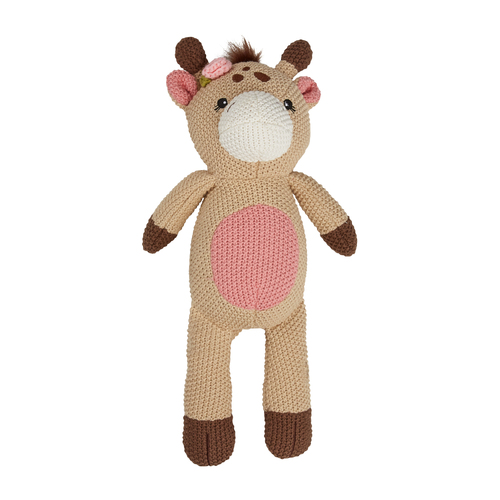 Splosh Baby Giraffe Cotton Knitted Plush Toy 32cm Pink 0+