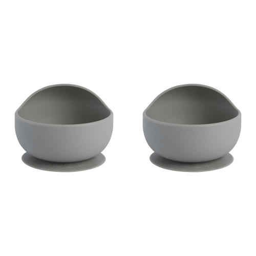 2PK Splosh Baby Elephant Silicone Suction Bowl 12cm Grey 0+