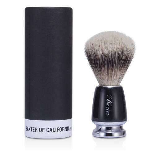 Baxter of California Black Silver Tip Badger Hair Shave Brush