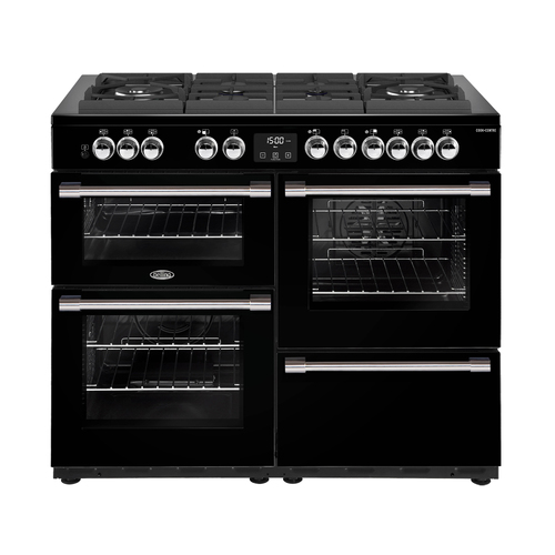 Belling 110cm Cookcentre Gas Thru Glass Range Cooker - Black