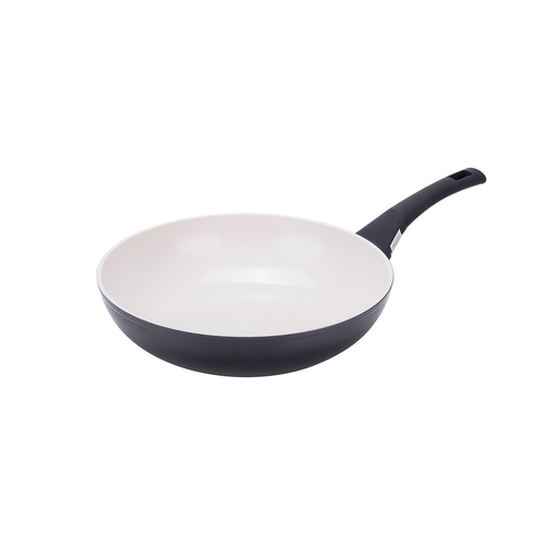 Berndes Smart Ceramic Kitchen Cooking Wok White 28cm 3L