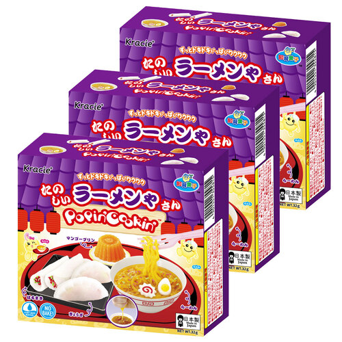 3PK Kracie Popin' Cookin' DIY Ramen Japanese Candy Confectionery