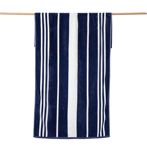 Canningvale Sorrentina Velour Beach Towel - Lido Navy