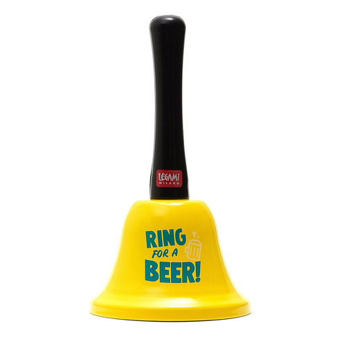 Legami Plastic/Metal Hand Bell Ring For Beer Party Ringbell - Yellow