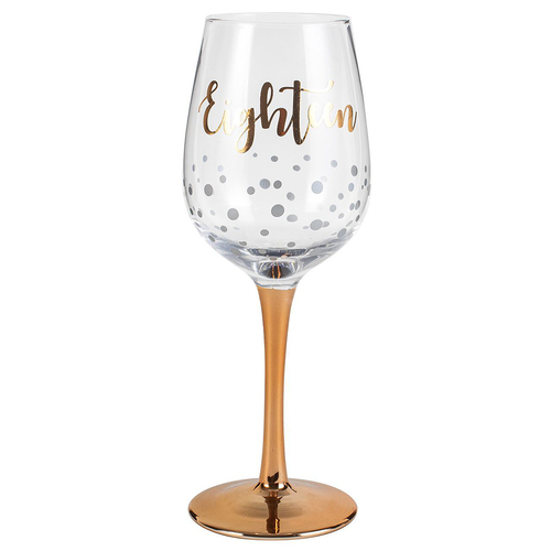 Eighteen Rose Gold Stem Wine Glass Gold 430ml Drinking Cup