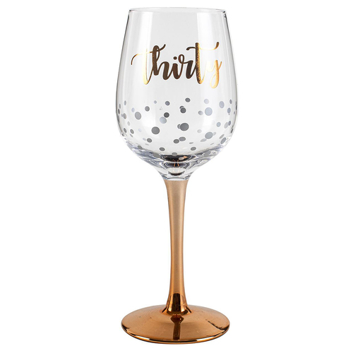 Thirty Rose Gold Stem Wine Glass Gold 430ml Drinking Cup