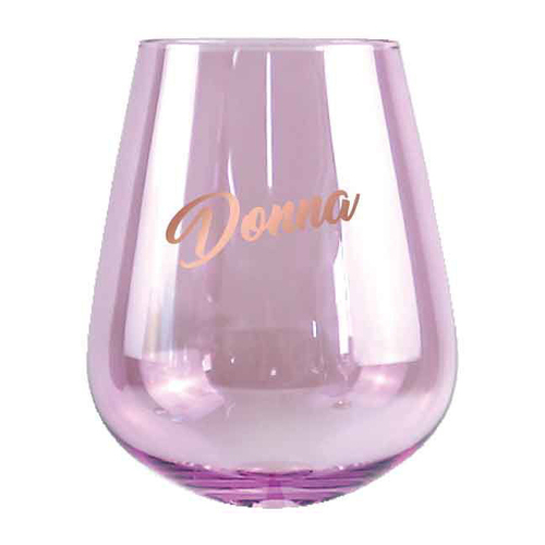 2pc Donna Stemless 13cm/600ml Wine Glass Tumbler Set